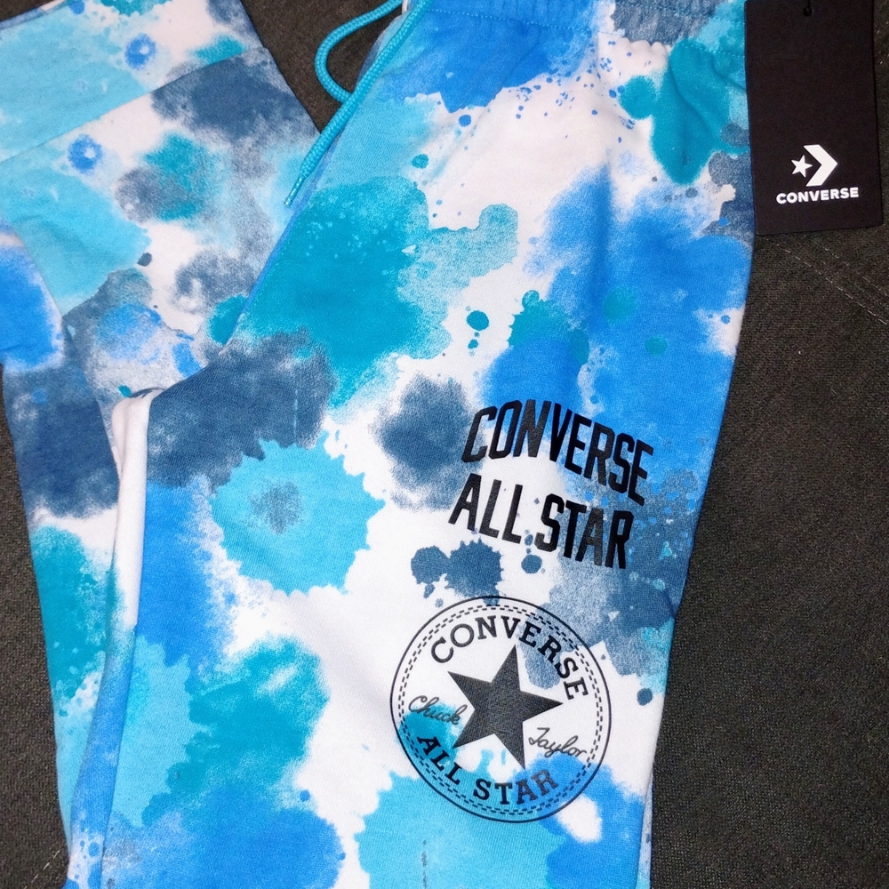 Converse Kids Blue and White Tie-Dye Joggers